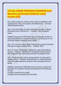 CTR COC CANCER PROGRAM STANDARDS Exam Questions and Answers Graded A&plus; Latest Versions