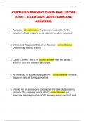 CERTIFIED PENNSYLVANIA EVALUATOR  &lpar;CPE&rpar; &ndash; EXAM 2025 QUESTIONS AND  ANSWERS&period;