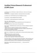 Certified Clinical Research Professional &lpar;CCRP&rpar; Exam NEWEST 2025&sol;2026 ACTUAL COMPLETE QUESTIONS AND CORRECT DETAILED ANSWERS &lpar;VERIFIED ANSWERS&rpar; &vert;ALREADY GRADED A&plus;