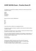 CCRP SOCRA Exam - Practice Exam &num;1 NEWEST 2025&sol;2026 ACTUAL COMPLETE QUESTIONS AND CORRECT DETAILED ANSWERS &lpar;VERIFIED ANSWERS&rpar; &vert;ALREADY GRADED A&plus;