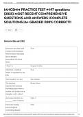 IAHCSMM PRACTICE TEST &num;497 questions &lpar;2025&rpar; MOST RECENT COMPREHENSIVE QUESTIONS AND ANSWERS &vert;COMPLETE SOLUTIONS &vert;A&plus; GRADED &vert;100&percnt; CORRECT&excl;&excl;