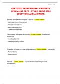 CERTIFIED PROFESSIONAL PROPERTY  SPECIALIST CPPS - STUDY GUIDE 2025  QUESTIONS AND ANSWERS&period;
