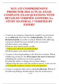 NGN ATI COMPREHENSIVE  PREDICTOR 2024 ACTUAL EXAM  COMPLETE EXAM QUESTIONS WITH  DETAILED VERIFIED ANSWERS &sol;A&plus;  STUDY MATERIAL &sol;&sol; VERIFIED BY  EXPERT