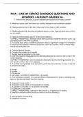 NHA - LINE OF SERVICE EXAM2025 QUESTIONS AND  ANSWERS &sol; ALREADY GRADED A&plus; 