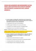 EVOLVE HESI LEADERSHIP AND MANAGEMENT ACTUAL EXAM 2 2025 QUESTIONS WITH DETAILED ANSWERS AND RATIONALES&vert; GUARANTEED PASS&vert; ALREADY GRADED A&plus;