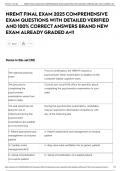 NREMT FINAL EXAM 2025 COMPREHENSIVE EXAM QUESTIONS WITH DETAILED VERIFIED AND 100&percnt; CORRECT ANSWERS BRAND NEW EXAM ALREADY GRADED A&plus;&excl;&excl;