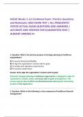 FACHE Weeks 1&ndash;12 Combined Exam&colon; Practice Questions and Rationales 2025 EXAM TEST &vert; ALL FREQUENTLY TESTED ACTUAL EXAM QUESTIONS AND ANSWERS &vert; ACCURATE AND VERIFIED FOR GUARANTEED PASS &vert; ALREADY GRADED A&plus;