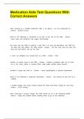 Medication Aide Test