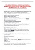 RN ADULT MEDICAL SURGICAL NURSING EXAM QUESTIONS WITH VERIFIED ANSWERS AND RATIONALES &vert; GRADED A&plus;