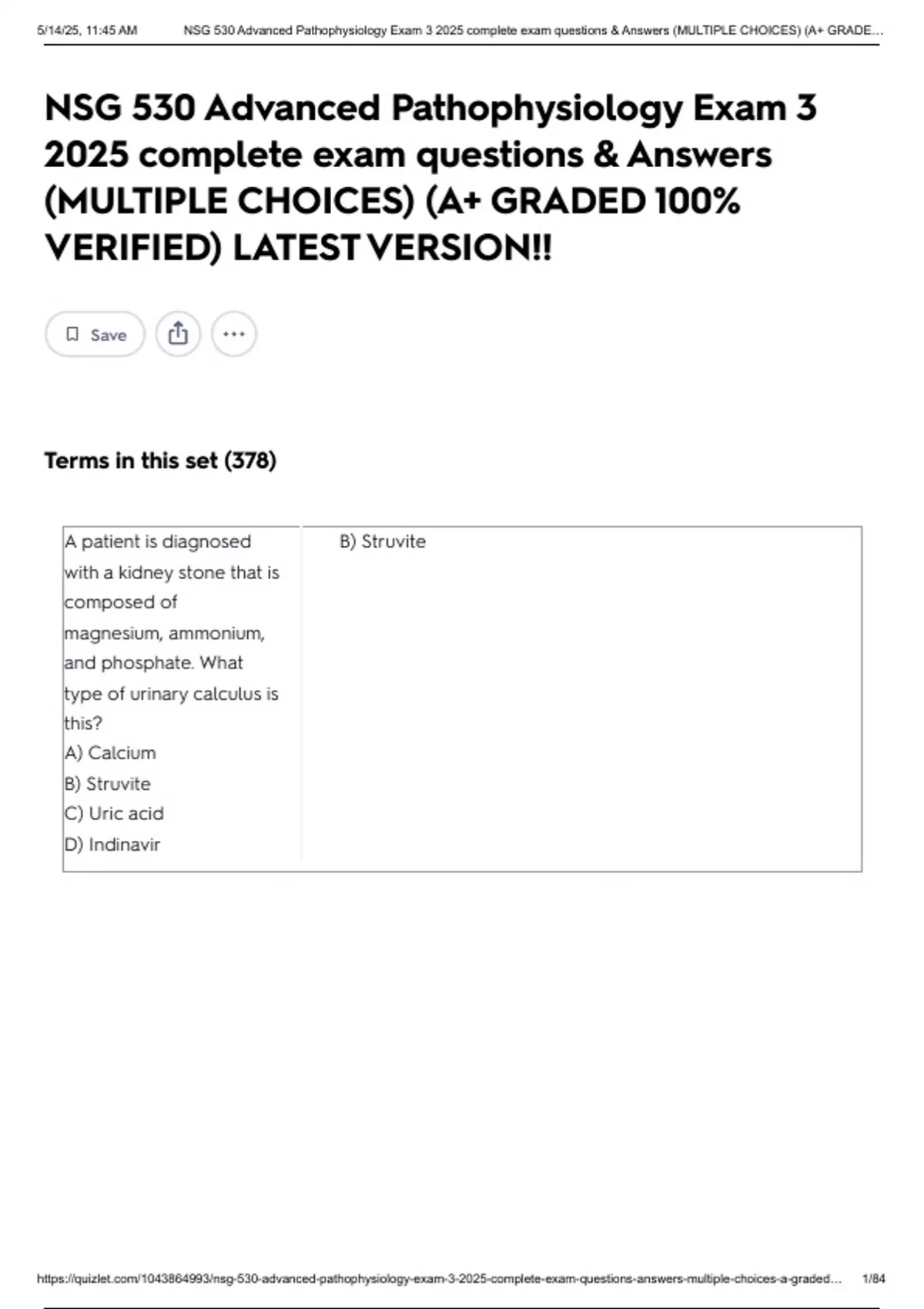 NSG 530 Advanced Pathophysiology Exam 3 2025 complete exam questions ...