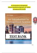 Test Bank For An Introduction To Management Science&colon; Quantitative Approach 16th Edition &vert; Author&colon; David R&period; Anderson&vert; All Chapters &vert; Latest Edition