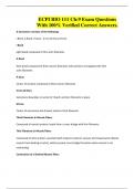 ECPI BIO 111 Ch&colon;9 Exam Questions With 100&percnt; Verified Correct Answers&period;