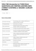 WGU C182 Introduction to IT 2025 EXAM QUESTIONS AND VERIFIED ANSWERS &lpar;100&percnt; CORRECT ANSWERS&rpar; A&plus; GRADED &vert; ALREADY PASSED&excl;&excl;