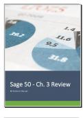 Sage 50 - Ch&period; 3 Review Questions & Answers Latest Update 100&percnt; Verified&period;