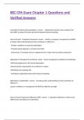 BEC CPA Exam Chapter 1 Questions and Verified Answers