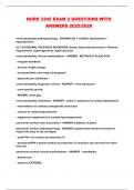 NURS 3345 EXAM 2 QUESTIONS WITH ANSWERS 2025&sol;2026