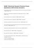  NHIE&colon; Electrical System Practice Exam Questions with Actual Answers&period;
