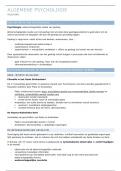 Samenvatting Boek &plus; Lesnotities Algemene Psychologie