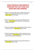 CIGNA PRODUCTS AND BENEFITS  OVERVIEW TEST-OUT EXAM 2025  QUESTIONS AND ANSWERS&period;