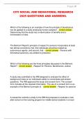 CITI SOCIAL AND BEHAVIORAL RESEARCH  2025 QUESTIONS AND ANSWERS&period;