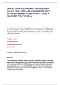WGU D115 OA ADVANCED PATHOPHYSIOLOGY EXAM 1 2025 &vert; ACTUAL EXAM QUESTIONS WITH  DETAILED ANSWERS WITH RATIONALES AND A  READINESS PRACTICE EXAM