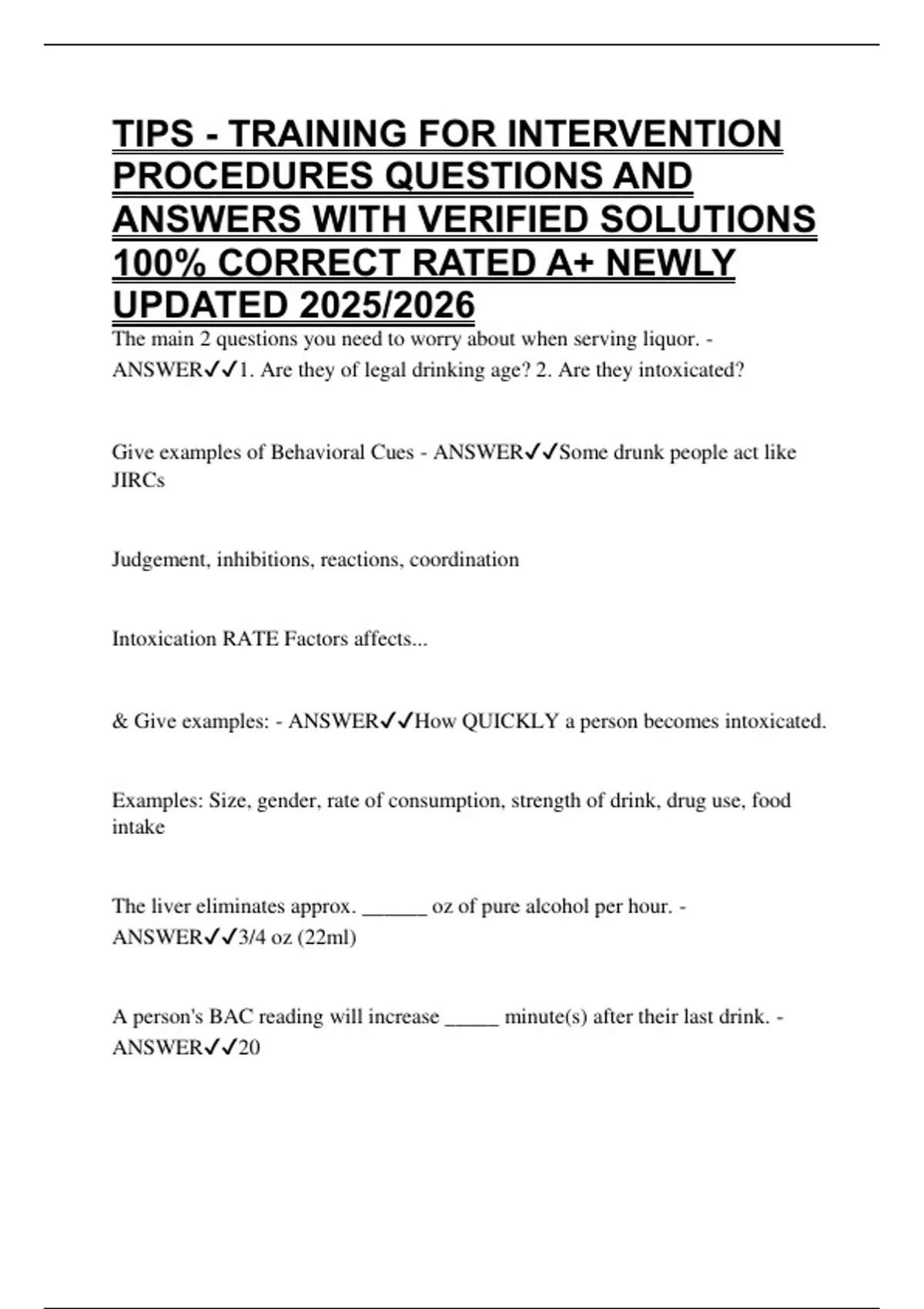 Tips Procedure.pdf TIPS - TRAINING FOR INTERVENTION PROCEDURES QUESTIONS AND ANSWERS WITH ...