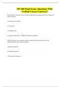 MN 568 Final Exam -Questions With Verified Correct Answers&excl;&excl;