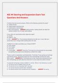 ASE A4 Steering and Suspension Exam Test  Questions And Answers  