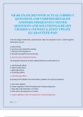 NR 601 EXAM 2025 WITH ACTUAL CORRECT  QUESTIONS AND VERIFIED DETAILED  ANSWERS &vert;FREQUENTLY TESTED  QUESTIONS AND SOLUTIONS&vert;ALREADY  GRADED A&plus;&vert;NEWEST &vert;LATEST UPDATE  &vert;GUARANTEED PASS