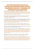 CO POST PRACTICE EXAM 300 REVIEW QUESTIONS WITH ACTUAL ANSWERS ALREADY VERIFIED BY EXPERTS 2025 UPGRADED