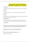 Promo Sports Test Exam Questions With 100&percnt; Verified Correct Answers&period;