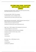 PSY10005 FINAL EXAM - QUESTIONS WITH ANSWERS VERIFIED 100&percnt; CORRECT