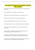 PSY10005 QUESTIONS WITH ANSWERS VERIFIED 100&percnt; CORRECT