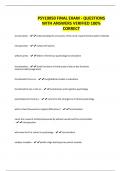 PSY10050 FINAL EXAM - QUESTIONS WITH ANSWERS VERIFIED 100&percnt; CORRECT