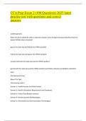 CCA Prep Exam 2 &lpar;100 Questions&rpar; 2025 latest  practice test with questions and correct  answers 