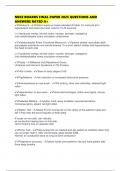 NBCE BOARDS FINAL PAPER 2025 QUESTIONS AND ANSWERS RATED A&plus;