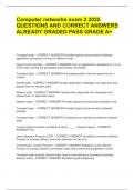 Computer networks exam 2 2025  QUESTIONS AND CORRECT ANSWERS  ALREADY GRADED PASS GRADE A&plus;