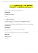 RCFE Administrator Exam Questions With 100&percnt; Verified Correct Answers&period;