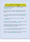 NCOA LDR-203S UPDATED ACTUAL  Exam Questions and CORRECT Answers