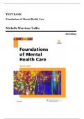 Test Bank for Foundations of Mental Health Care&comma; 6th Edition &lpar;Morrison-Valfre&comma; 2017&rpar; Chapter 1-33 &vert; All Chapters