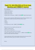 Final CTC 328 UPDATED ACTUAL Exam  Questions and CORRECT Answers 