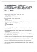 NURS 550 Exam 1 2025 Update -QUESTIONS AND VERIFIED ANSWERS frequently MOST TESTED 2025