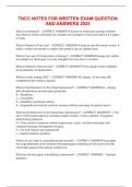 TNCC Notes for Written Exam question and answers 2025