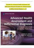  Advanced Health Assessment and Differential Diagnosis&colon; Essentials for Clinical Practice &ndash; 1st Edition&comma; Myrick &ndash; Complete Test Bank &lpar;Chapters 1&ndash;12&rpar;