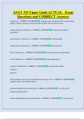 ANAT 315 Upper Limb ACTUAL   Exam  Questions and CORRECT Answers