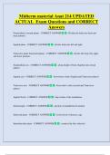 Midterm material Anat 214 UPDATED   ACTUAL  Exam Questions and CORRECT  Answers 
