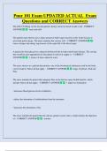 Pnur 101 Exam UPDATED ACTUAL  Exam  Questions and CORRECT Answers