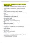 NURS 8024 PAST PAPERS EXAMS 2025 QUESTIONS AND ANSWERS RATED A&plus;