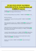 CO 543 CECE STUDY MATERIAL  UPDATED ACTUAL  Exam Questions and  CORRECT Answers