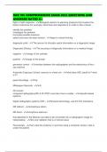 RAD 105 COMPREHENSIVE EXAM 2025 QUESTIONS AND ANSWERS RATED A&plus;